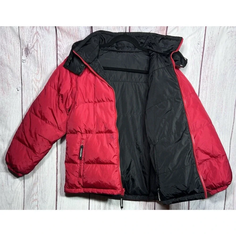 Companykids Reversible Down Filled Jacket Coat Red Black Size 14-16 Large